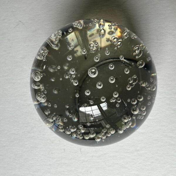 Vintage Controlled Bubble Art Glass Paperweight